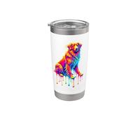 Dripping Paint Art Nova Scotia Duck Tolling Retriever Toller Vaso térmico de acero inoxidable de doble pared
