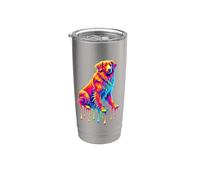 Dripping Paint Art Nova Scotia Duck Tolling Retriever Toller Vaso térmico de acero inoxidable de doble pared