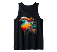 Dripping Paint Art Perdiz Pájaro Perdices Camiseta sin Mangas