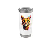 Dripping Paint Art Savannah Cat Savannah Cats Vaso térmico de acero inoxidable de doble pared
