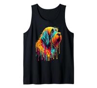 Dripping Paint Art Wirehaired Pointing Griffon Camiseta sin Mangas