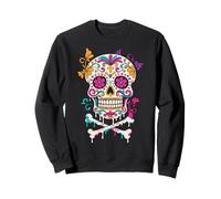 Dripping Sugar Skull Floral Ice Cream Style Día de los Muertos Sudadera