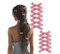 DRIPPYGOODS - Mini pinzas para el pelo con lazo para mujeres y niñas, 12 piezas, accesorios de pinza para el pelo Coquette Barette