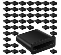 Drips Riego End Cap, Foldable Hose Connectors, 50 Pack Adorable Leak-Proof Tube, Row Ends Plugs for Garden Drip Tape System, Soaker Sprinkler Hose Landscaping Plants, Black