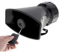 DriSentri Sirena para Coche, 7 Sonidos Alarma de Advertencia de Automóvil Fuerte Alarma Police Siren Horntre de Bocina con Control Remoto 12v 100W