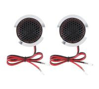DriSentri Tweeters de cúpula de seda, 2 unidades de 1.5 pulgadas 250 W T25 de aleación de aluminio de alta eficiencia Mini altavoces para sistema de audio de coche, color plateado