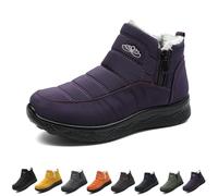 Dritnow Shoes Women's Insulated Snow Boots, Waterproof, Non-Slip & Fur Lined, Comfortable Warm Winter Ankle Boots for Women (Purple,40)