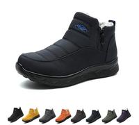 Dritnow Shoes Women's Insulated Snow Boots, Waterproof, Non-Slip & Fur Lined, Comfortable Warm Winter Ankle Boots for Women (Blue,37)