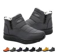 Dritnow Women’s Insulated Snow Boots, New Dritnow Shoes Snow Boots Women, Waterproof, Non-slip & Fur Lined (Gray,36)