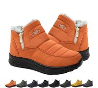 Dritnow Women’s Insulated Snow Boots, New Dritnow Shoes Snow Boots Women, Waterproof, Non-Slip & Fur Lined (Orange,44)