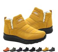 Dritnow Women’s Insulated Snow Boots, New Dritnow Shoes Snow Boots Women, Waterproof, Non-slip & Fur Lined (Yellow,36)