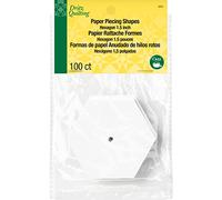 Dritz 1-1/2" Hexagon Paper Piecing Shapes, Count, White Piezas de Papel para Acolchado Hexagonal, 3,8 cm, 100 Unidades por Paquete, 1-1/2-Inch