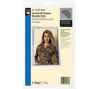 Dritz 1/2" Covered All-Purpose Shoulder Pads Hombreras Multiusos Cubiertas de 1,27 cm, 2 Unidades, Color Negro, Tejido de Punto, 2