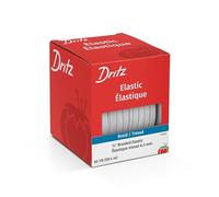 Dritz 1/4" Braided, White Elástico Trenzado de 1/4 x 65, Color Blanco, Algodón, 1/4-Inch by 65-Yard