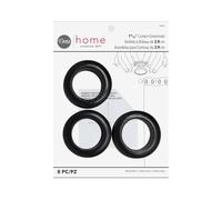 Dritz 1-9/16" Curtain Grommets, Black Ojales de Cortina Pulgadas de diámetro Interior de plástico, 8 por Paquete, Color Redondo, Textura Negra, 1-9/16 in