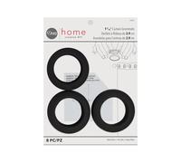Dritz 1 - 9/16 diámetro Interior de plástico Cortina Ojales, 8 Unidades, Color Negro Mate