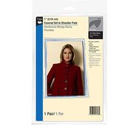 Dritz 1" Covered Set-In Shoulder Pads Hombreras Cubiertas de 1 Pulgada, 2 Unidades, Color Negro, Poliéster, 2,54 cm, 2