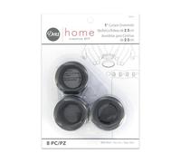 Dritz 1" Curtain Grommets, Black Ojales de Cortina de plástico de 2,5 cm de diámetro Interior, 8 Unidades, Color Negro Mate, Hierro, 1 in, 8