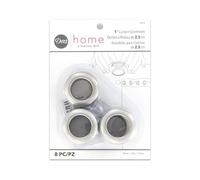 Dritz 1" Curtain Grommets, Pewter Ojales de Cortina de plástico de 1 Pulgada de diámetro Interior, Paquete de 8 Unidades, Peltre, Gris, 1 in