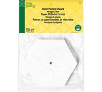 Dritz 2-Inch Hexagon Paper Piecing Shapes, Count, White Juego de 50 Piezas de Papel para Acolchado Hexagonal, 5 cm, Blanco