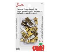 Dritz 312 reparación de Cremallera para Ropa, Metal, Colores Variados, Clothing Zipper Repair Kit