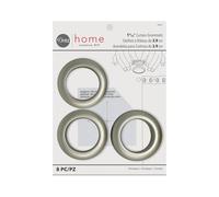 Dritz 44367 - Enganches para Cortinas, Ojales para Cortina (1-916 Pulgadas, diámetro Interior, plástico, 8 Unidades), Color champán