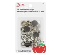 Dritz 5/8" Heavy Duty Snaps Broches Resistentes, Gris Plomo, Size 24 (5/8-Inch), 7