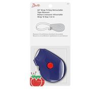 Dritz 60" Wrap 'N Stay Retractable Tape Measure Cinta métrica, Material Hecho a Mano, Azul, 1.6 m