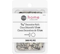 Dritz Clavos para tapicería Decorativo 7/16-inch Cepillado Plata Suave Cabeza de uñas, acrílico, Multicolor
