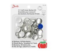 Dritz Craft Cover Button Kit-3/4 18 Sets W/Template & Tools