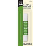 Dritz Elástico Trenzado, Blanco, 1/2 Pulgada por 1-1/2 Yardas