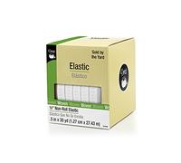 Dritz Flat Non-Roll 1/2inx30yd 1ct Elástico Acanalado Que no se enrolla 1/2 x 30 Yardas, Color Blanco, Caucho sintético, Pack de 1, 90