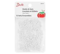 Dritz Hooks & Eyes White Cierres, Blanco, Size 2, 72 Sets