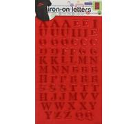 Dritz - Letras Bordadas para Planchar, Color Rojo