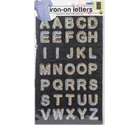 Dritz - Letras de lentejuelas para planchar (2,54 cm), color plateado