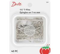 Dritz - Pines en T, Plateado, 1-3/4-Inch