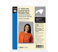 Dritz POLYFOAM 3/8-Inch Cubierto Set-in W/Gancho Y Cinta De Velcro hombreras, Color Blanco