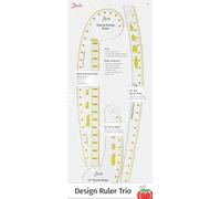 Dritz Reglas de diseño trío con diseño de estilo, reglas curvas y curvas de cadera para coser