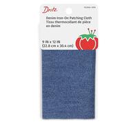 Dritz Tela Vaquera para Planchar 55260-59D-Paño de Parches de Mezclilla, Azul desteñido, 9 x 12 Pulgadas, Acrílico, 8x15.18x1.24 cm
