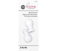 Dritz Tiradores de Madera para Cuerdas, Color Blanco, acrílico