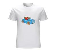 Drive A Car Unique Rupert Bear Men's Cotton T-Shirt White Shirt Top tee S