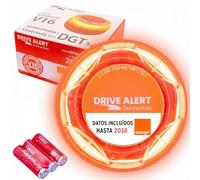 DRIVE ALERT Baliza V16 Homologada DGT con Geolocalización Datos Incluídos hasta 2038 - Apto Coche y Moto - Base Imantada - Resistente a Todo Clima. Uso Sin apps ni móvil