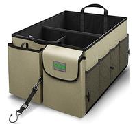 Drive Auto Organizador para maletero de coche, plegable, múltiples compartimentos, organizador de SUV para coche, con correas ajustables, accesorios para camiones y coches para hombre y mujer, color