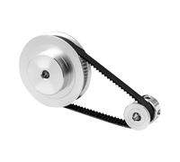 Drive Belt Kit Correa Polea Síncrona 2GT Gt2 60 Dientes 20 Relación Reducción 1:3, Transmisión Mecánica Ancho Banda 6Mm(280mm Belt,60T10B 20T5B)