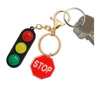 Drive Key Chain - Acrylic Traffic Light Driver Keychain,Schoolbag Charm, Keyfob Phone Pendant, Signal Lamp Keyholder for Driving Instructor