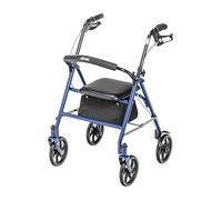Drive Medical Four Wheel Walker Rollator with Fold Up Removable Back Support, Blue by Drive Medical