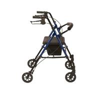 Drive Medical R8BLHA - Silla andador con ruedas (aluminio, altura ajustable), color azul