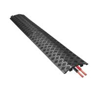 Drive Over Cable Protector, Waterproof Extension Cord Ramp Cover, Heavy-Duty Power Lines Guard, Perfect for Garden, Garage, Sidewalk, Walkway, Asphalt, and Gravel Road Use, 100x130x2cm Black