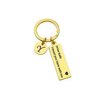 Drive Safe Llavero 26 Letra Llavero Drive Safe I Need You Here with Me Appreciatione Preesent Regalo para Conductor, Dorado (Dorado), Talla única