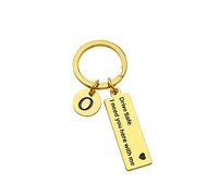 Drive Safe Llavero de 26 letras Drive Safe I Need You Here with Me Appreciatione Preesent regalo para el conductor, dorado (Oro), Talla única